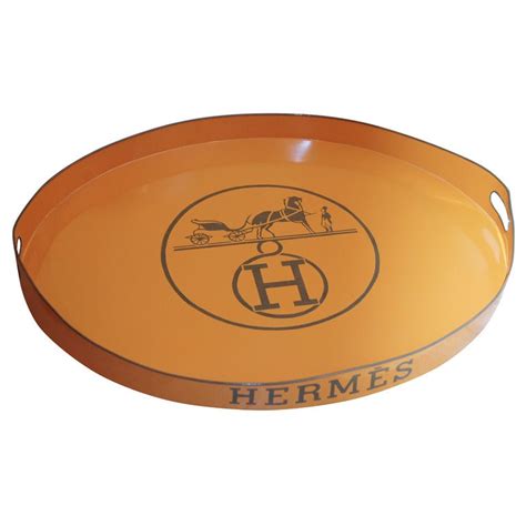 vintage orange hermes serving tray|hermes sellier change tray.